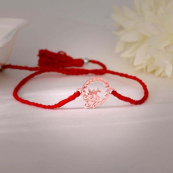 Rose Gold Swan Rakhi — image 1