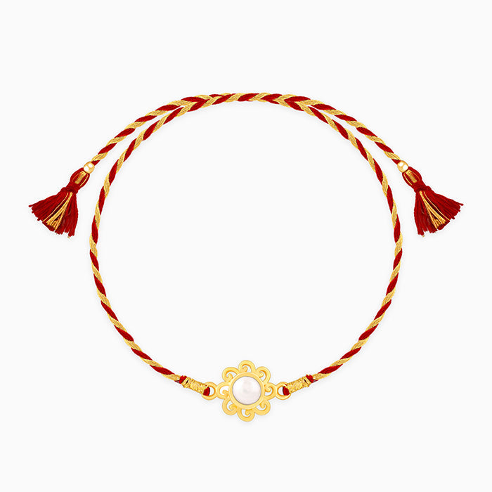 Gold Pearl Love Rakhi — image 3