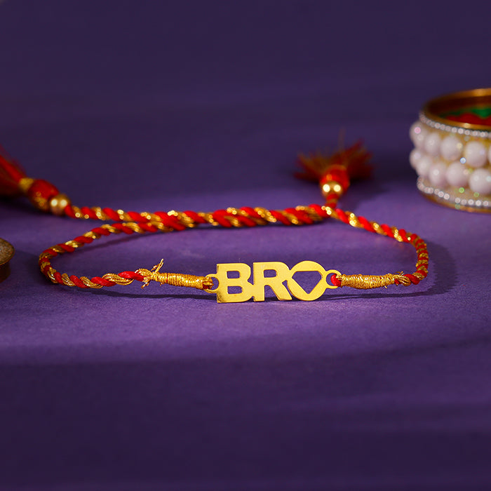 Golden Perfect BRO Rakhi — image 1