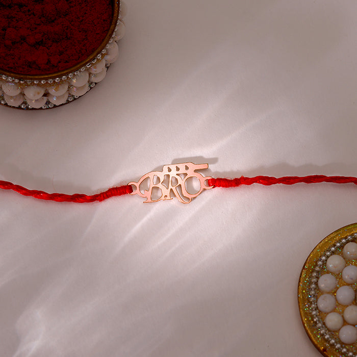 Rose Gold BRO Rakhi — image 1