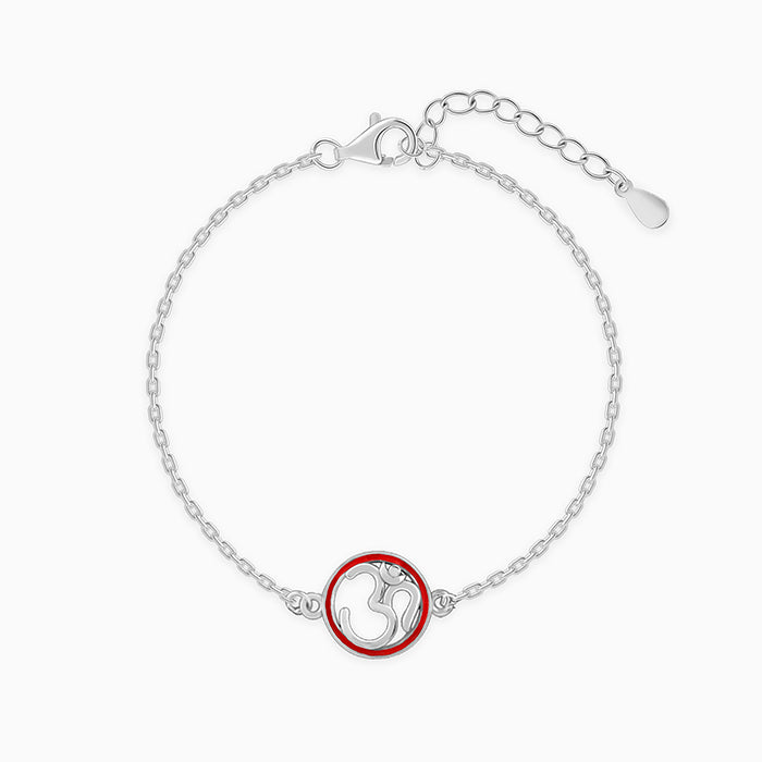 Silver Classic Om Bracelet Rakhi — image 3