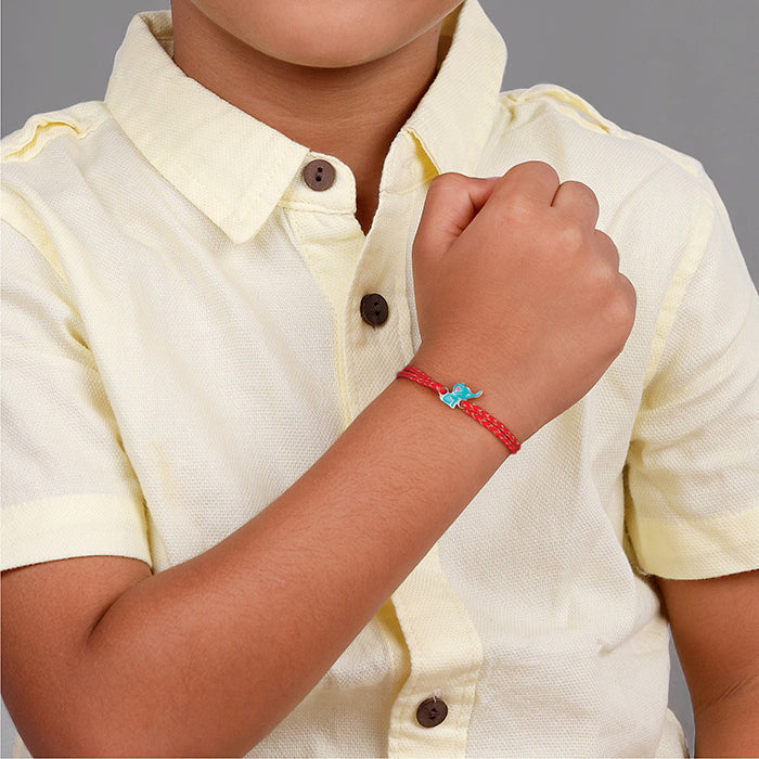 Silver Blue Ellie Rakhi For Kids — image 2