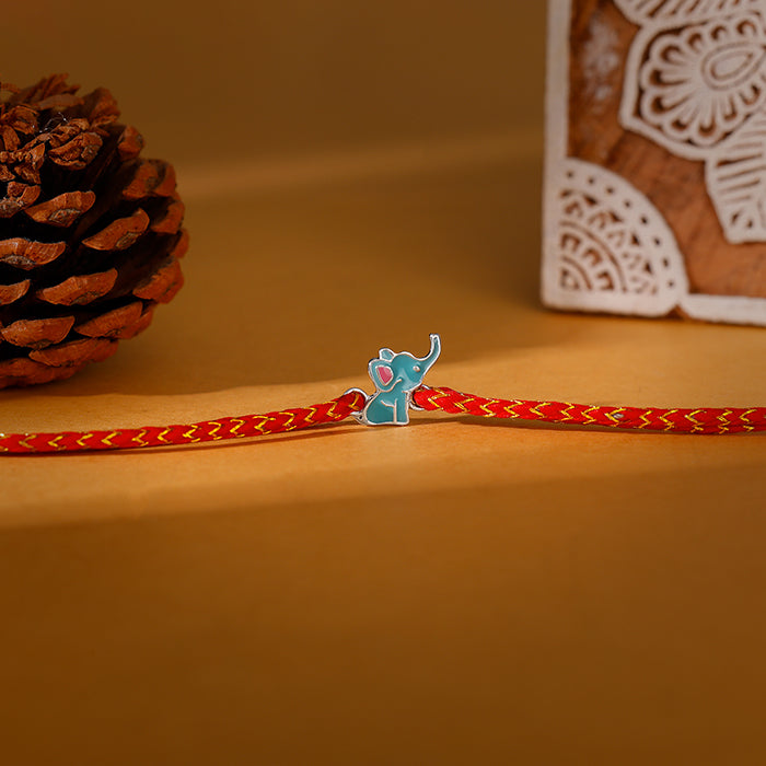 Silver Blue Ellie Rakhi For Kids — image 1