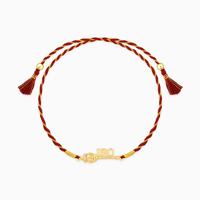 Golden Hanuman Gadha Rakhi — image 3
