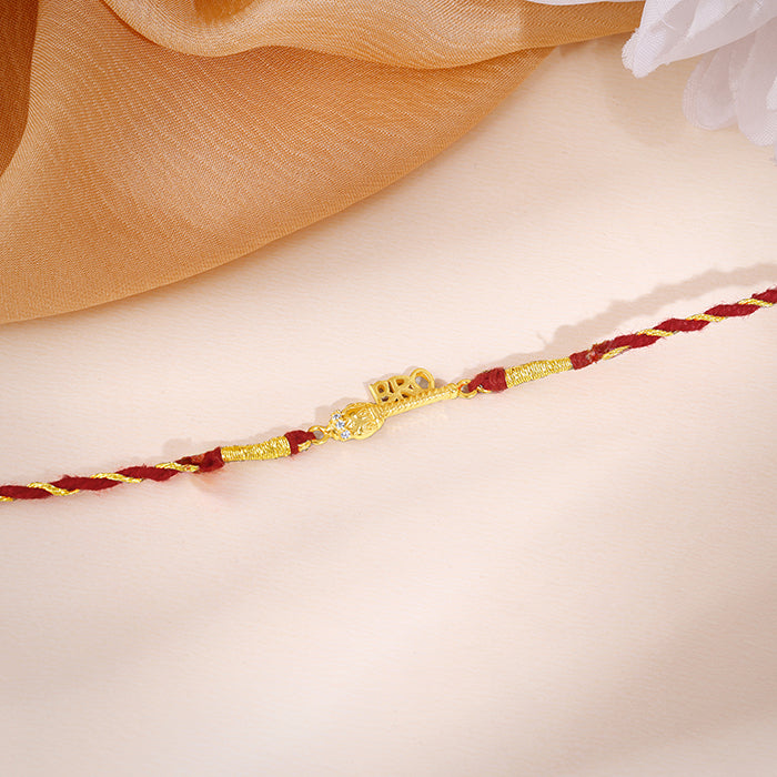 Golden Hanuman Gadha Rakhi — image 1