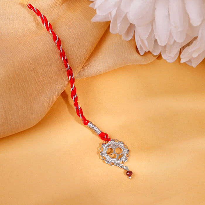 Silver Om Mandala Lumba Rakhi — image 1