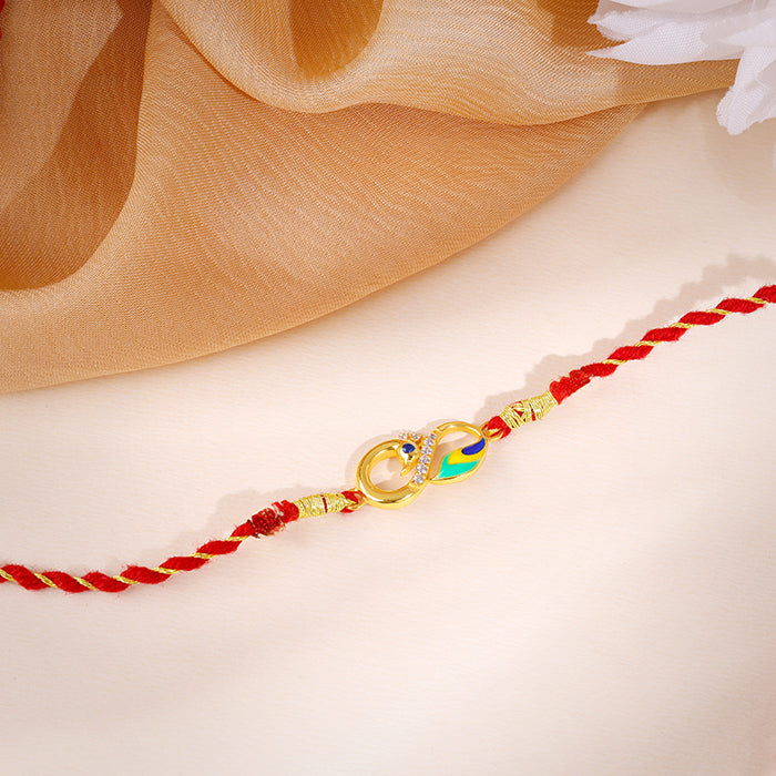 Golden Mayur Rakhi — image 1