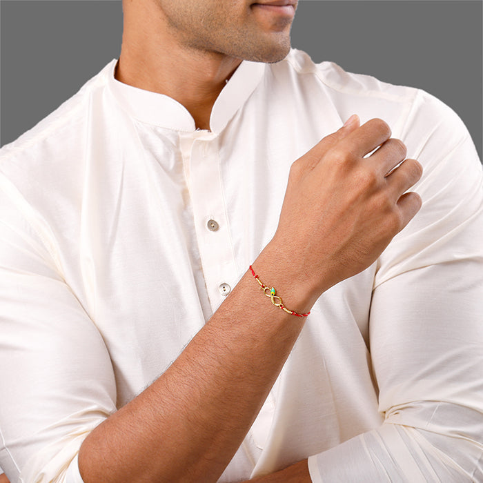 Golden Mor Pankh Rakhi Combo (set of 2) — image 2