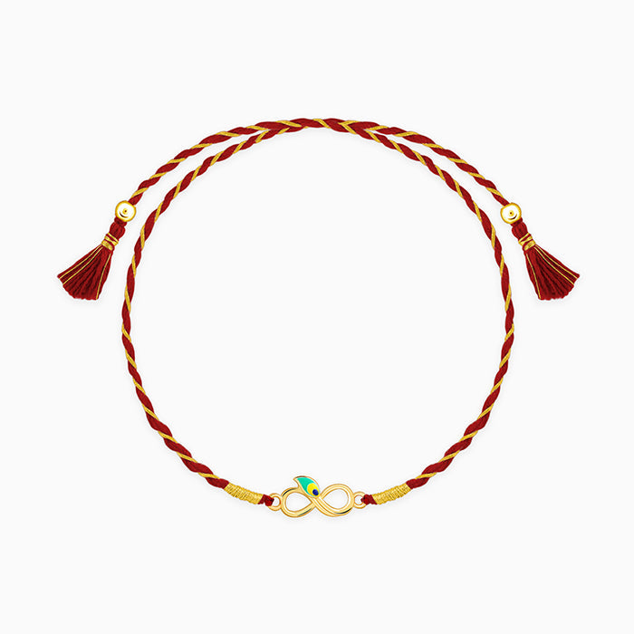Golden Eternal Mor Rakhi — image 3