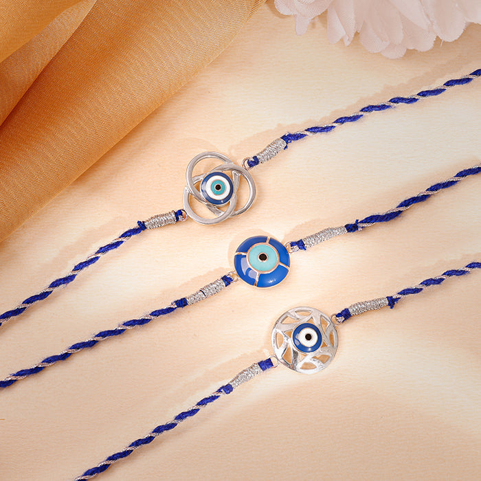 Silver Nazar Rakhi Combo (Set of 3) — image 1