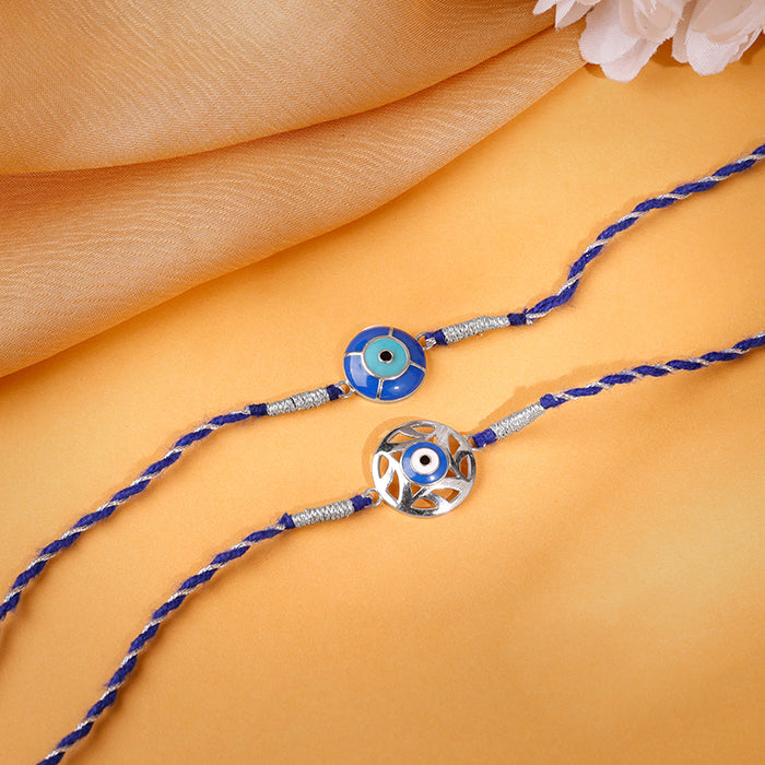 Silver Evil Eye Rakhi Combo (set of 2) — image 1
