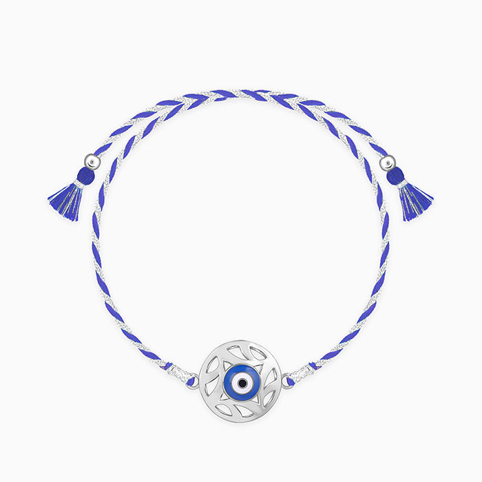Silver Admiring Evil Eye Rakhi — image 3