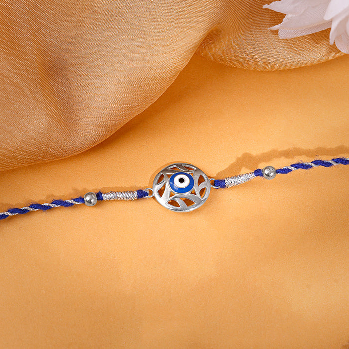 Silver Admiring Evil Eye Rakhi — image 1