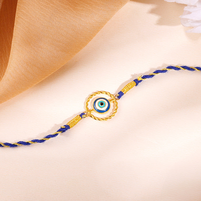 Golden Your Evil Eye Rakhi — image 1