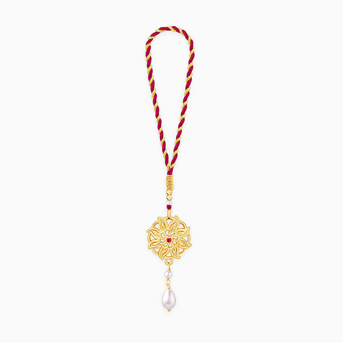 Golden Floret Mandala Lumba Rakhi — image 3