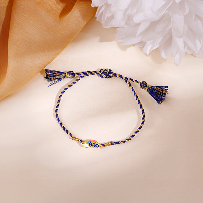 Golden Rainbow Bro Kids Rakhi — image 1