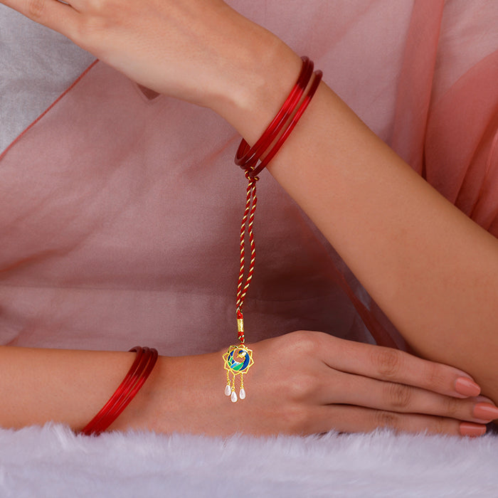 Golden Mor Bandhan Lumba Rakhi — image 2