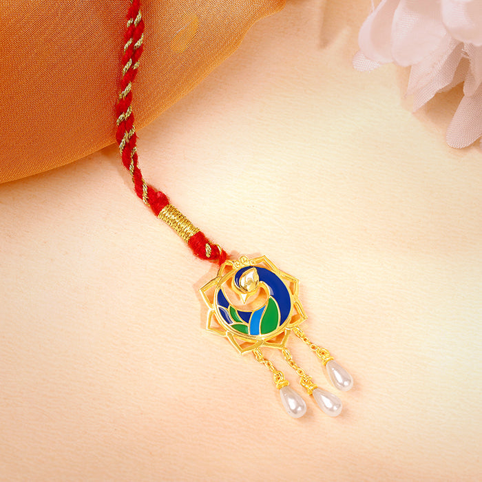 Golden Mor Bandhan Lumba Rakhi — image 1