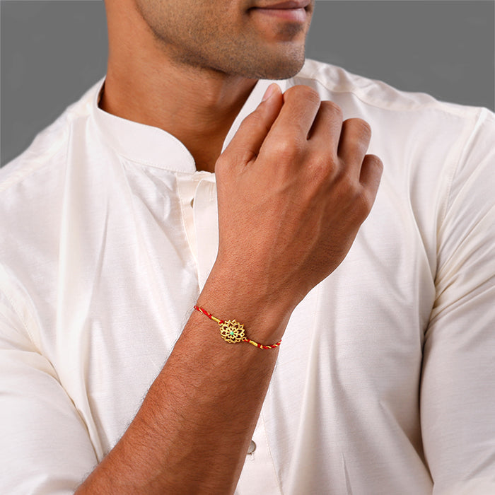 Golden Floret Rakhi — image 2