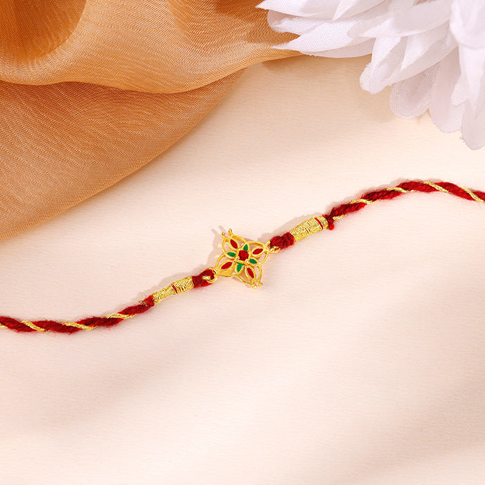 Golden Athangudi Rakhi — image 1