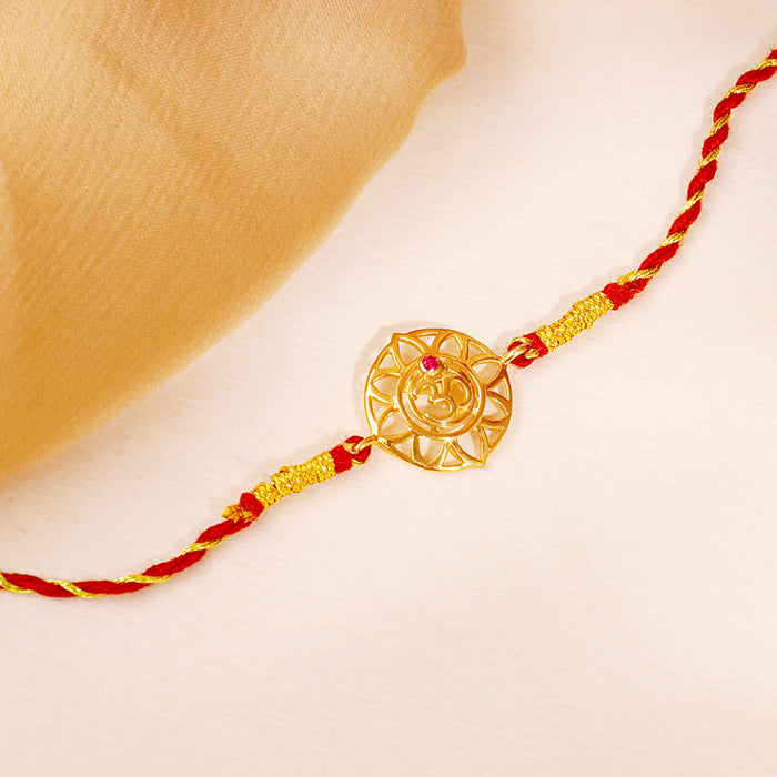 Golden Floret Omkara Rakhi — image 2