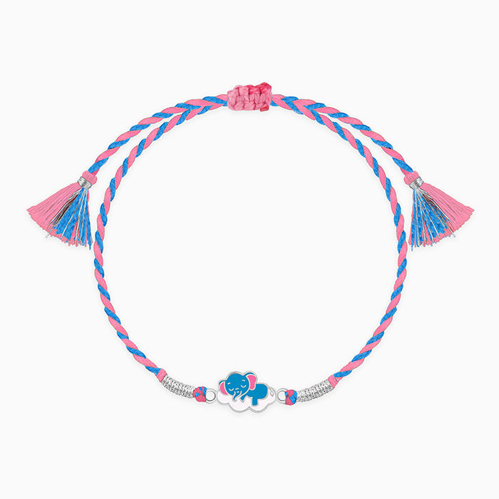 Silver Adorable Elephant Kids Rakhi — image 3