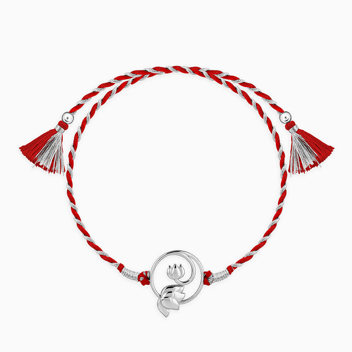 Silver Blossom Bond Rakhi — image 3