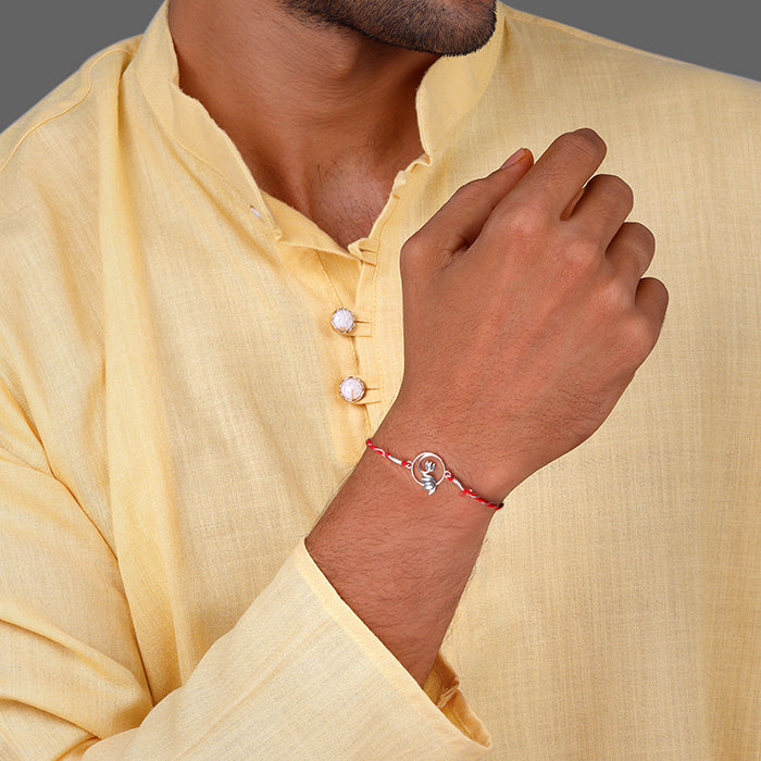 Silver Blossom Bond Rakhi — image 2