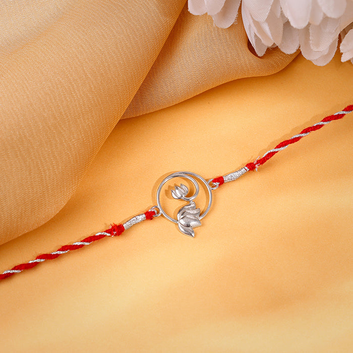 Silver Blossom Bond Rakhi — image 1