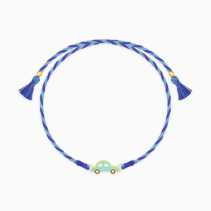 Golden Cute Car Kids Rakhi — image 3