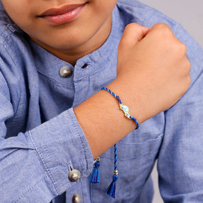 Golden Cute Car Kids Rakhi — image 2