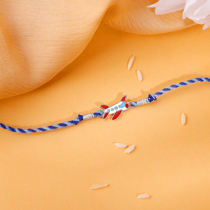 Silver Plane Kids Rakhi — image 1