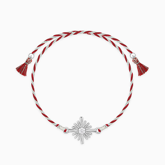 Silver Sunburst Rakhi — image 3