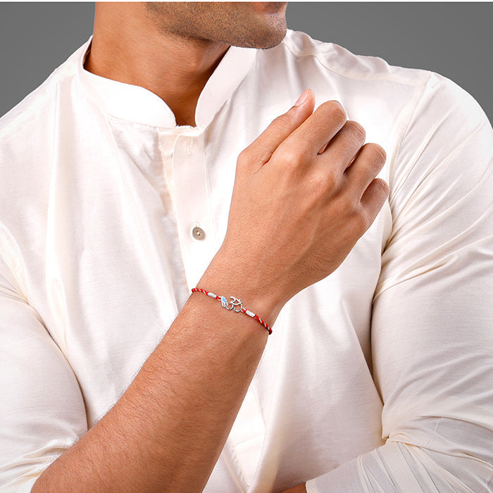 Silver Shubh Om Rakhi — image 2