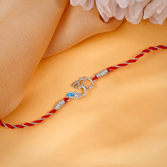Silver Shubh Om Rakhi — image 1