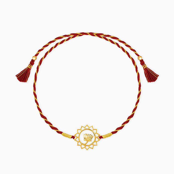 Golden Pure Lotus Rakhi — image 3