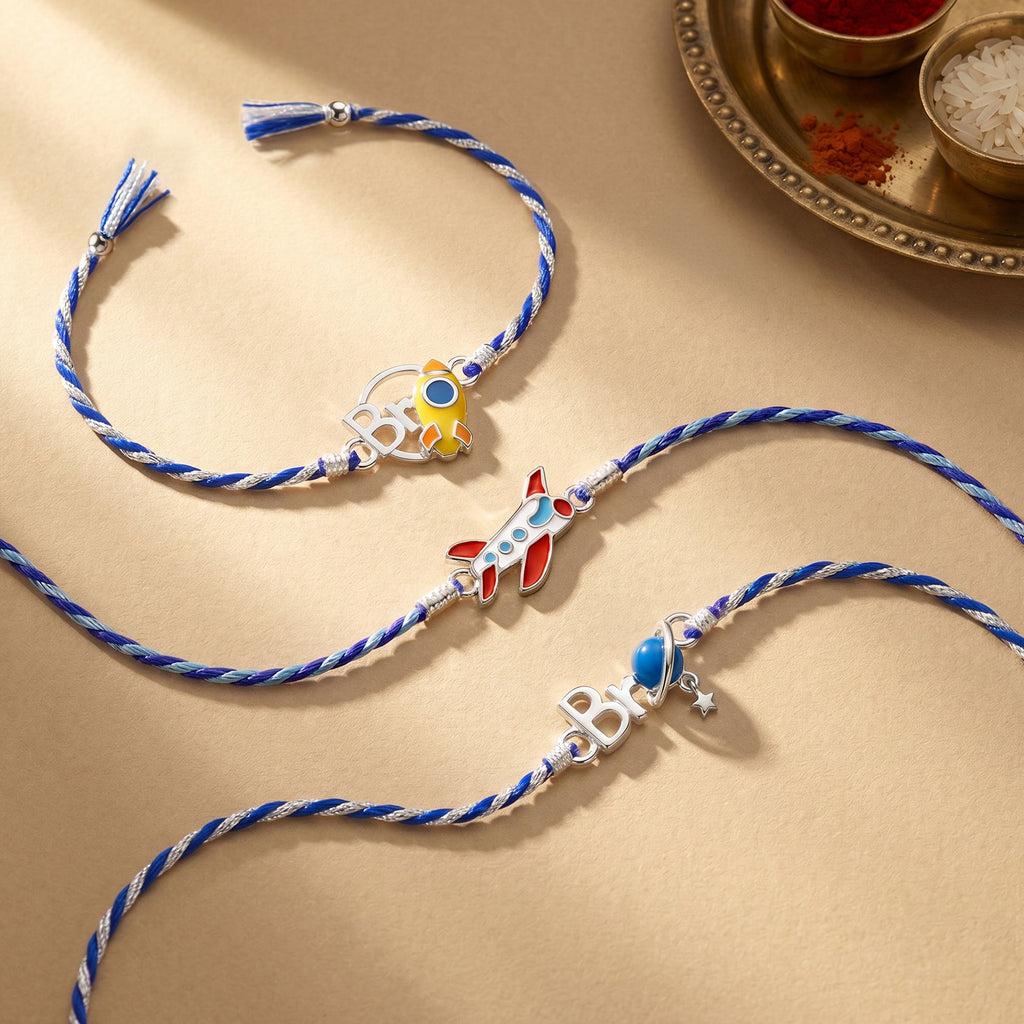 Silver Space Kids Rakhi Combo (Set of 3) — image 1