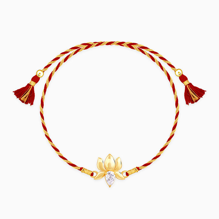 Golden Bloom Lotus Rakhi — image 3