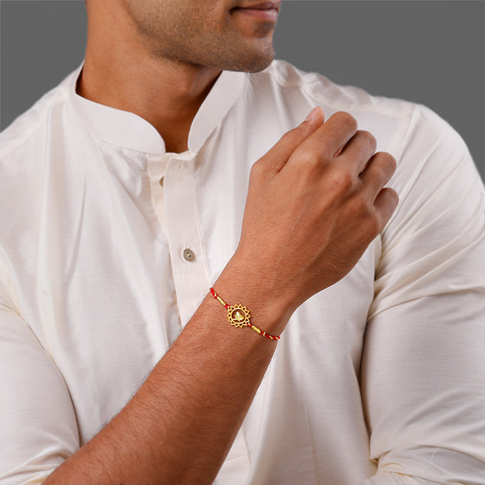 Golden Lotus Love Rakhi Combo (Set of 2) — image 3