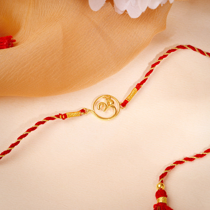Golden Sacred Omkara Rakhi — image 1