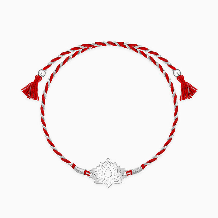 Silver Lotus Rakhi — image 3