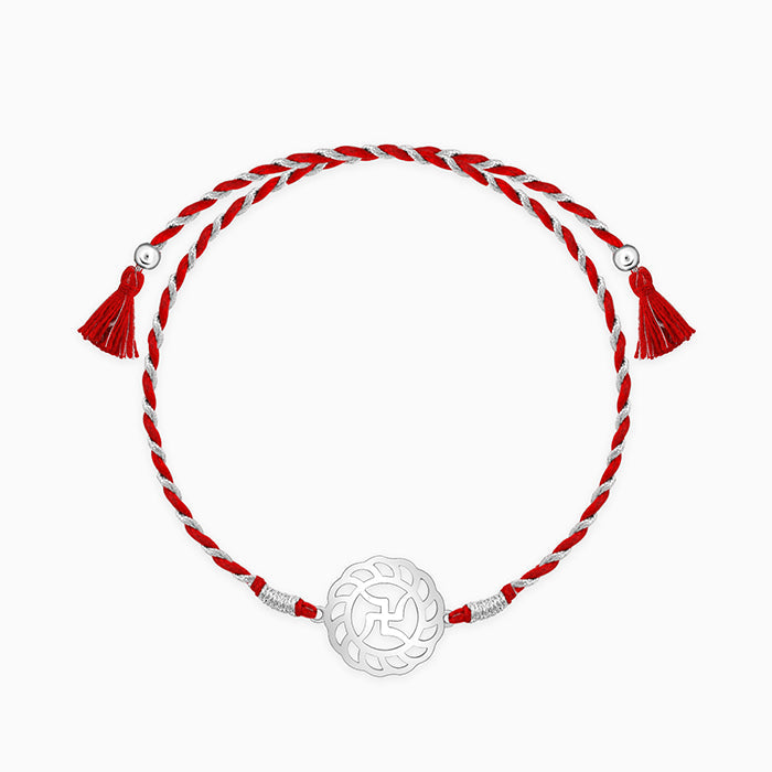 Silver Auspicious Rakhi — image 3