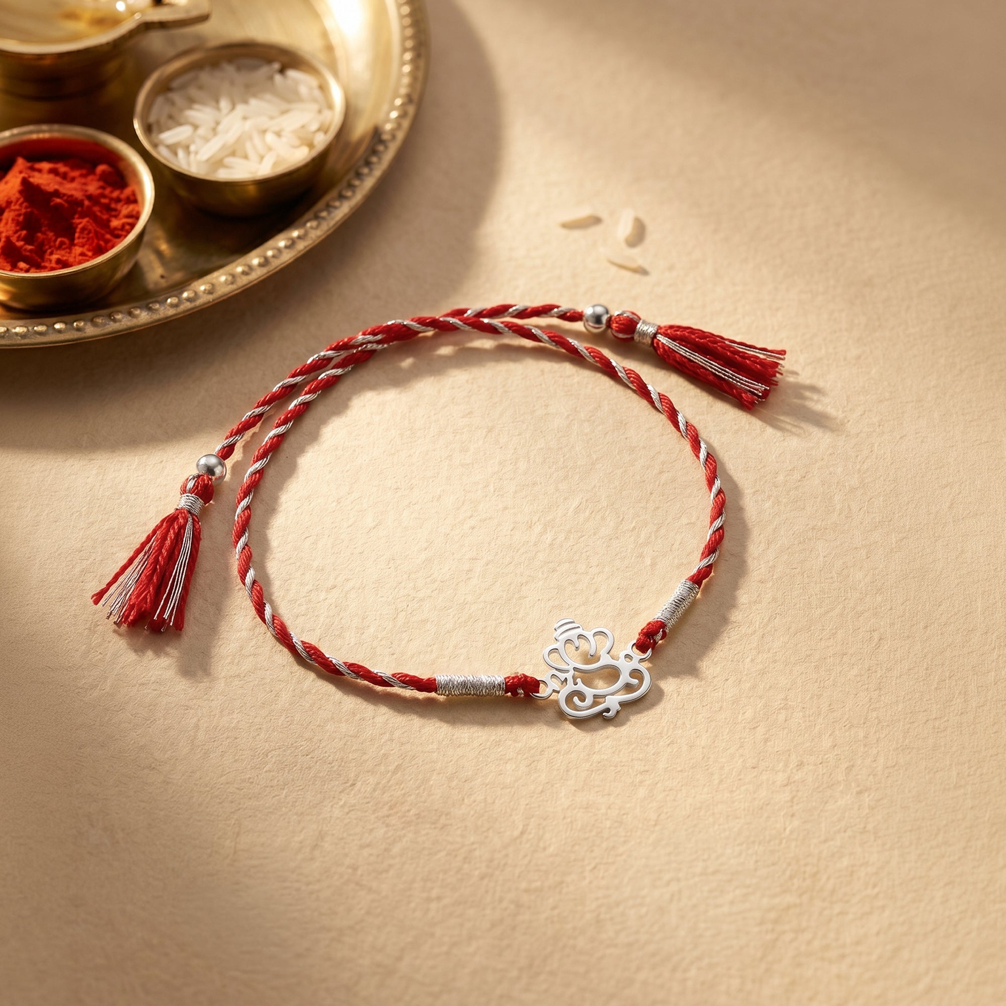 Silver Finest Ganesha Rakhi — image 1