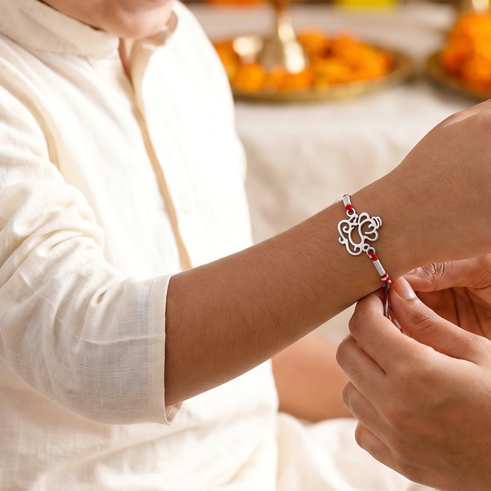 Silver Finest Ganesha Rakhi — image 2