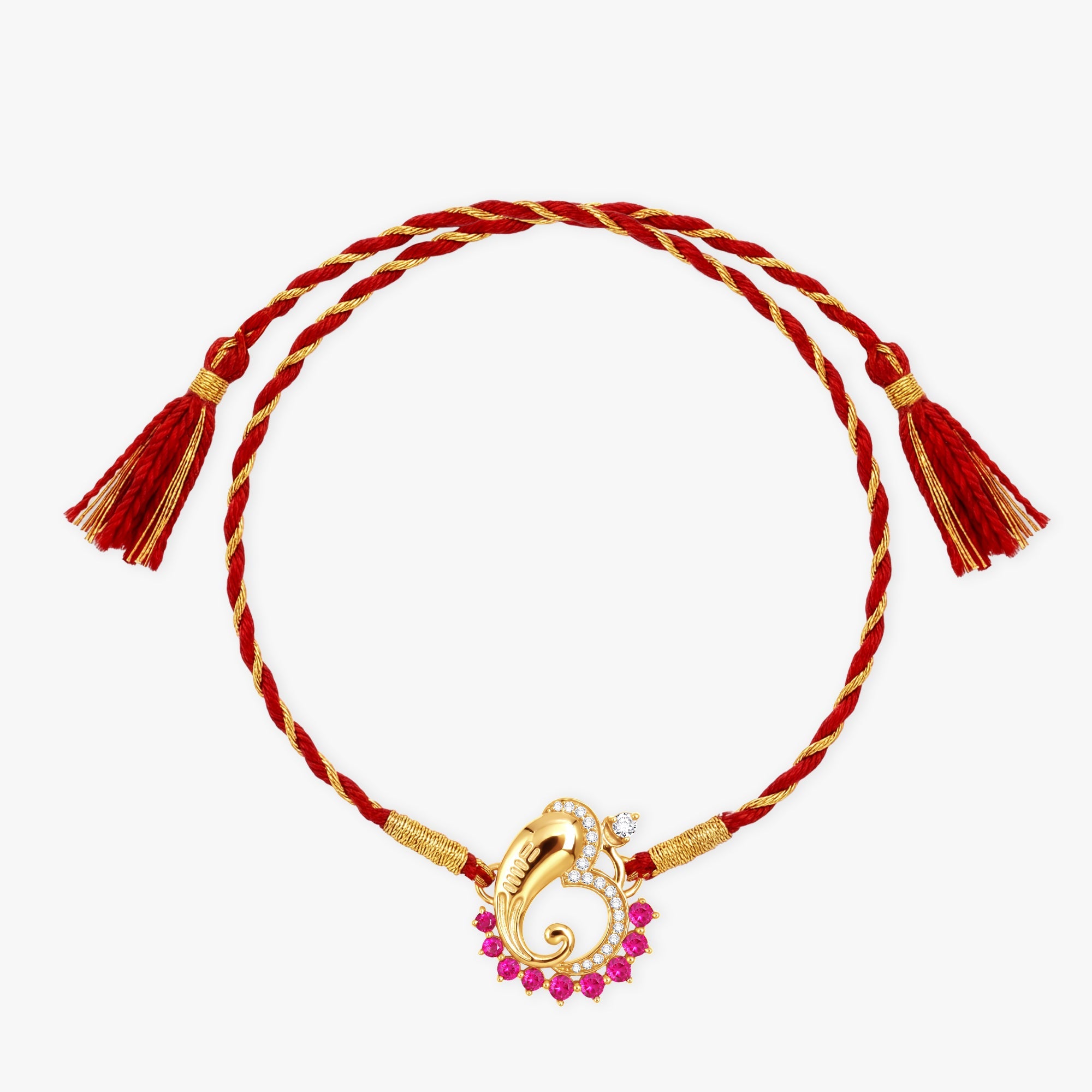 Golden Divine Ganapathi Rakhi — image 3