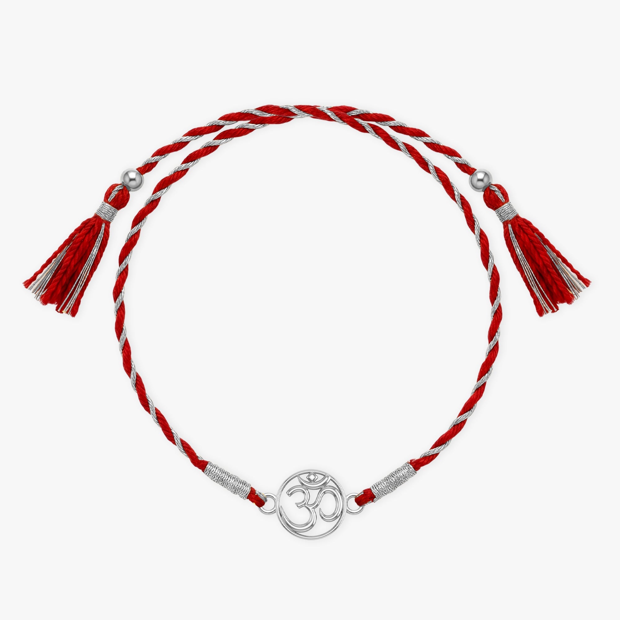 Silver Om Shubh Raksha Rakhi — image 3