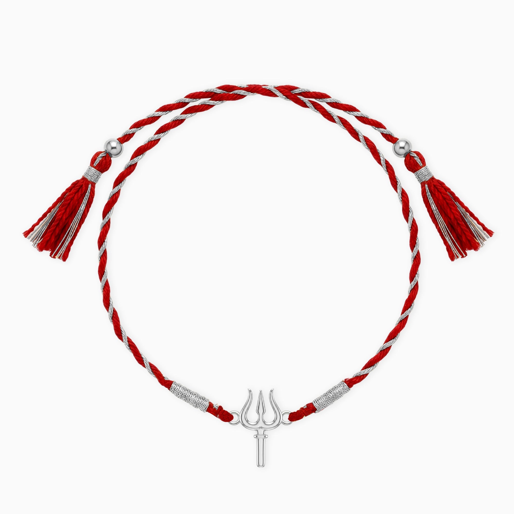 Silver Blessed Trishul Rakhi — image 3