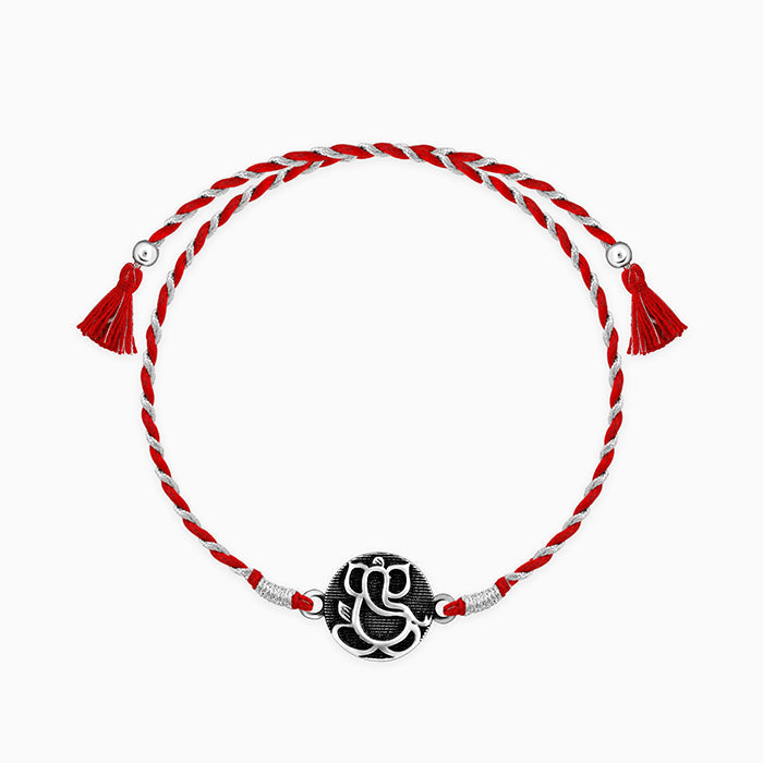 Oxidised Silver Blessings Rakhi — image 3