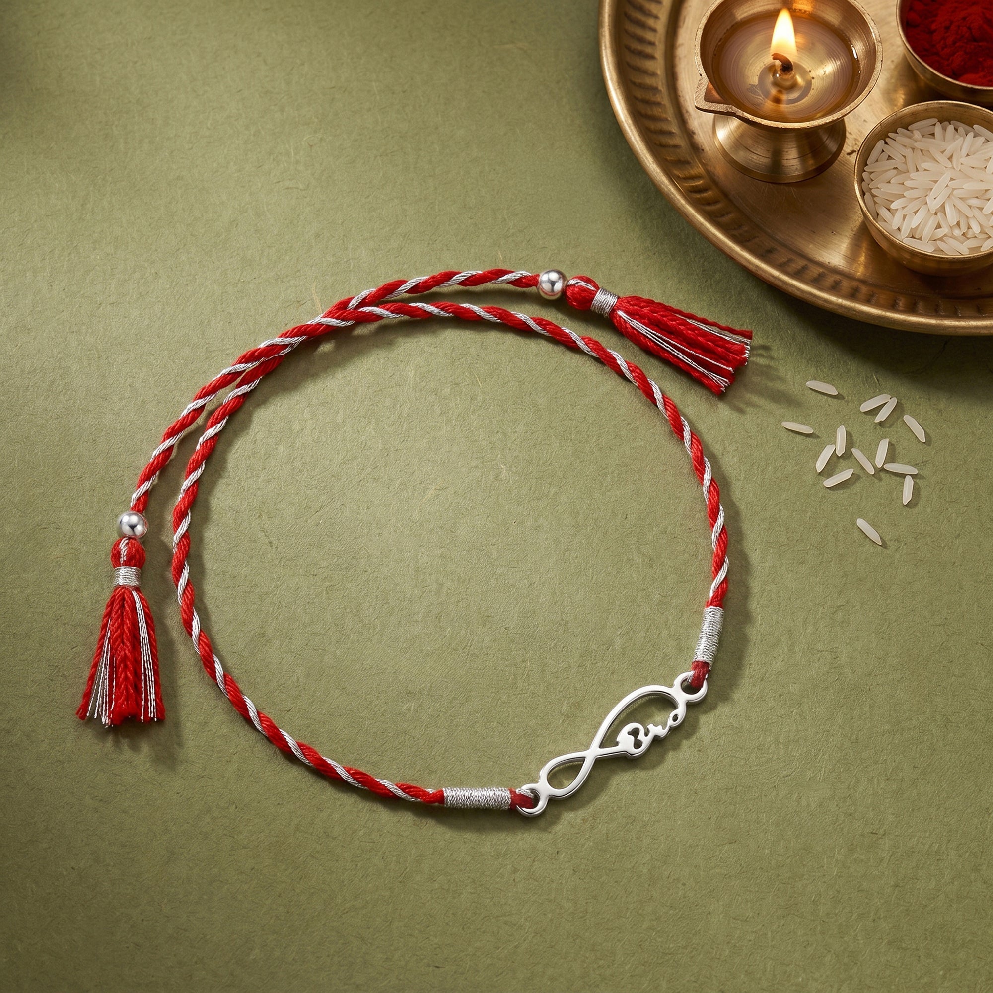 Silver Infinity Bro Love Rakhi — image 1