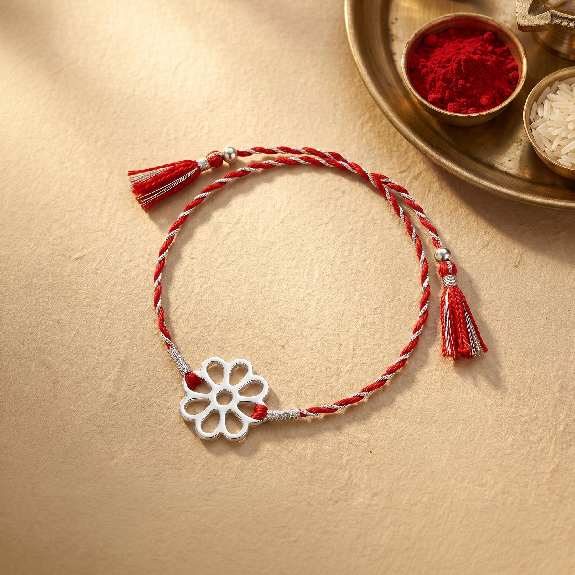 Silver Arush Viraj Rakhi — image 1